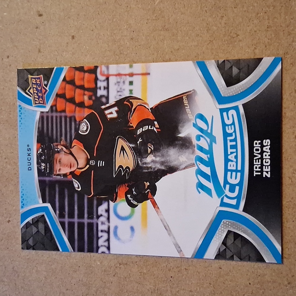 Trevor Zegras Upper Deck NHL Hockey Cards + Sticker